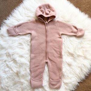 Huttelihut Wool Baby Playsuit Mahogany Rose 9M